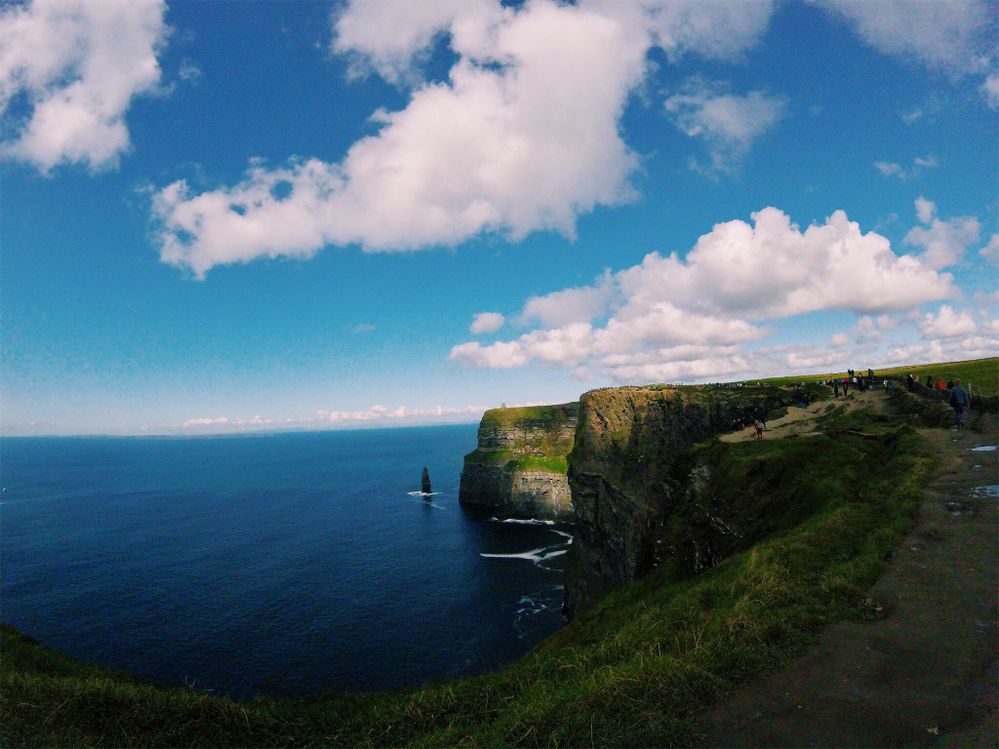 The Cliffs of Moher located in County Clare, Ireland.