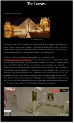 James Daniel’s virtual review of The Louvre