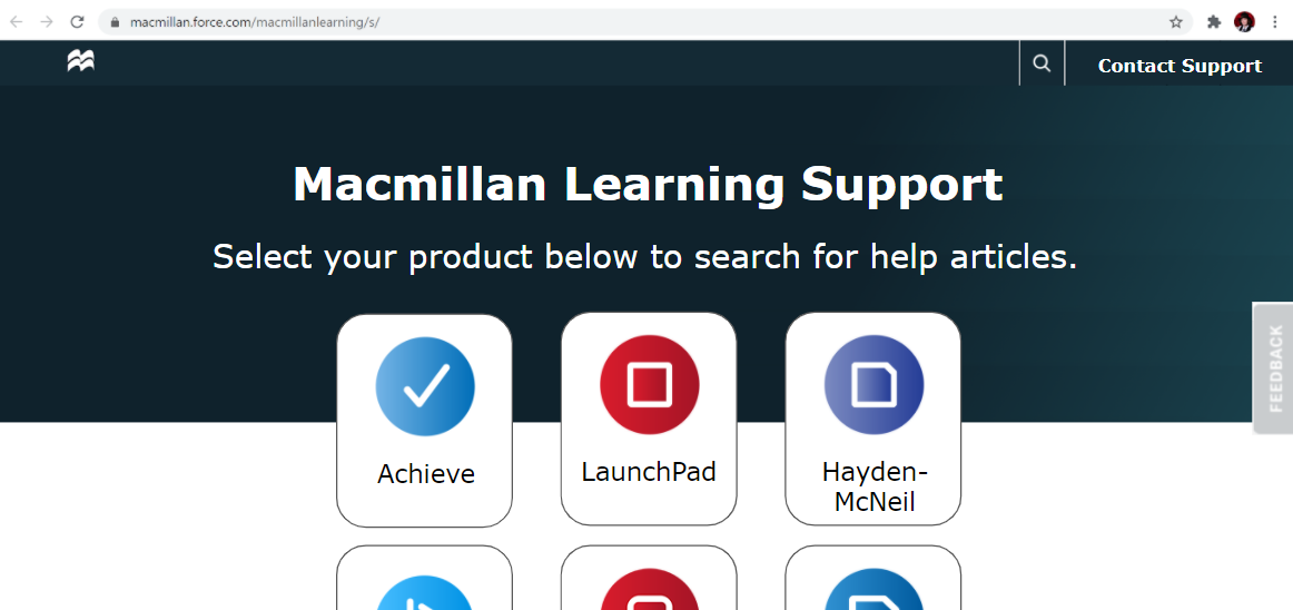 Macmillan Learning Support Community Improvements 
