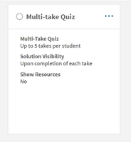 Multi-Take Quiz Grading Setting