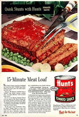 1955 15-minute Meat Loaf recipe https://clickamericana.com/category/media/advertisements