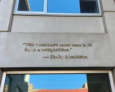 “The Possible’s slow fuse is lit By the imagination.” –Emily Dickinson. Photo by Susan Bernstein, October 3, 2023.