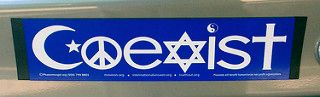 Coexist [bumper sticker] by Patrick Byrne on Flickr, used under a CC-BY-SA 2.0 license
