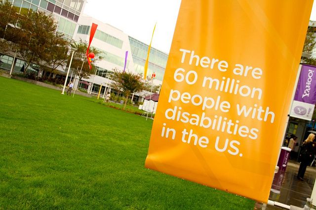 There are 60 million people with disabilities in the US banner by Yahoo! Accessibility Lab on Flickr, used under a CC-BY-SA license